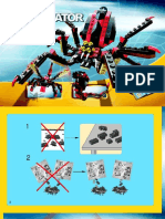 2008 4994 Fierce Creatures LEGO CREATOR 3 en 1 (1) Spider (2) Snake (3) Bug