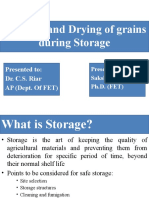 Aeration and Drying of Grains During Storage