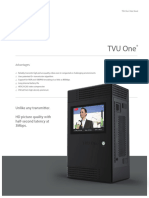 Tvu One: Unlike Any Transmitter. HD Picture Quality With Half-Second Latency at 3Mbps