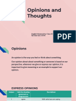 Opinions and Thoughts: English Material For Class XI KD 3.2 and 4.2 by Dian Sari, M.PD