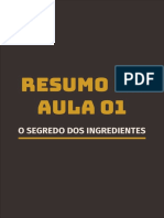 Resumo-Aula-01 Segredo Dos Ingredientes