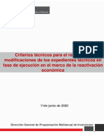 Criterios Tecnicos Para La Modificacion de Expedientes Tecnicos COVID 19