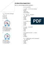 Soal Latihan Bahasa Inggris Kelas 5