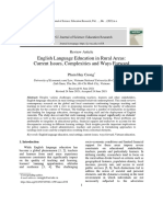 English Language Education in Rural Areas: Current Issues, Complexities and Ways Forward