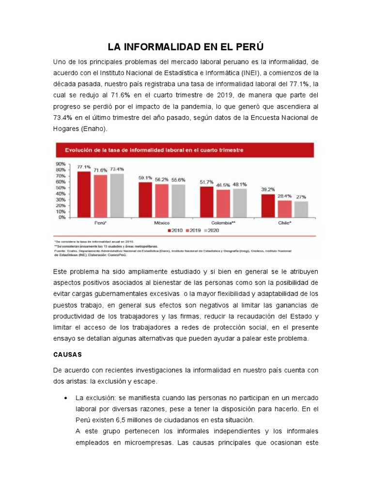 Impacto de la Informalidad en el Perú | PDF | Impuestos | Derecho laboral