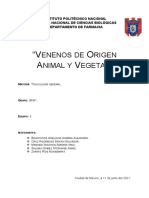 Venenos animal toxicología