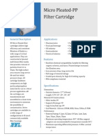 Pfi Micro Pleated PP Filter Cartridge