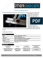 PFI Pleated Synthetic Filter Cartridge Elements Datasheet