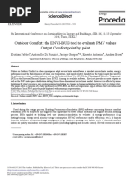 Evaluate PMV Values Output Comfort Point by Point