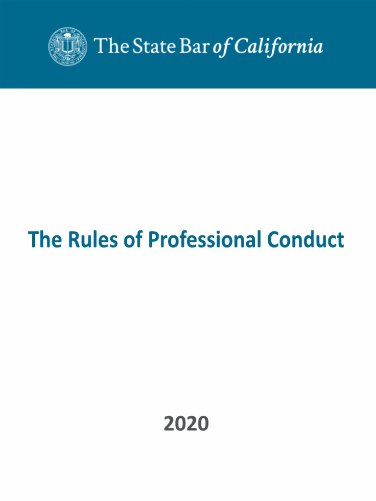 Rules of Professional Conduct PDF Practice Of Law Lawyer