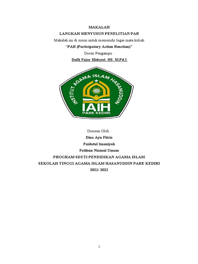 Langkah Penelitian Participatory Action Research | PDF