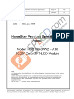 Hannstar Product Specification: Model: Hsd103Kpw2 - A10 10.25" Color TFT-LCD Module
