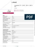 Product Data Sheet: Contactor CT - 2 NO - 25 A - 230 V AC