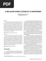Relação entre o léxico e o dicionário2