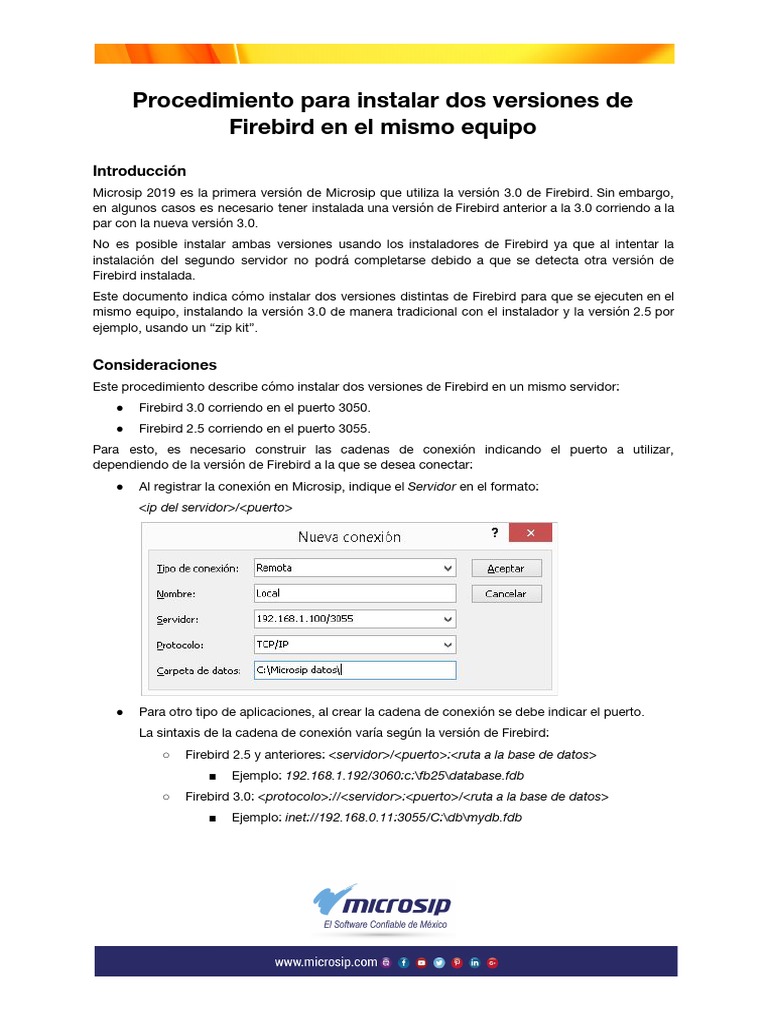 Instalar Firebird 2.5 y 3.0 Juntos | PDF | Computación de 64 bits ...