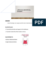 Application of Abdominal Binder