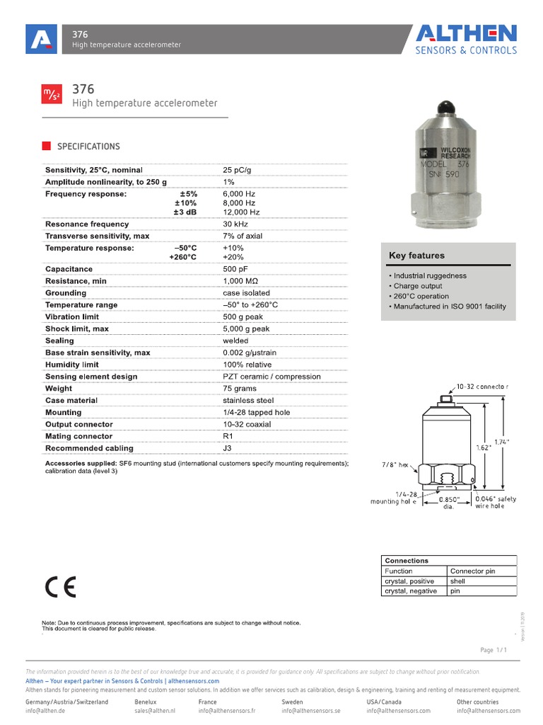 376 High Temperature Vibration Sensors en PDF