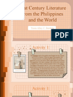 21st Century Literature From The Philippines and The World: Tricia Alley C. Bautista