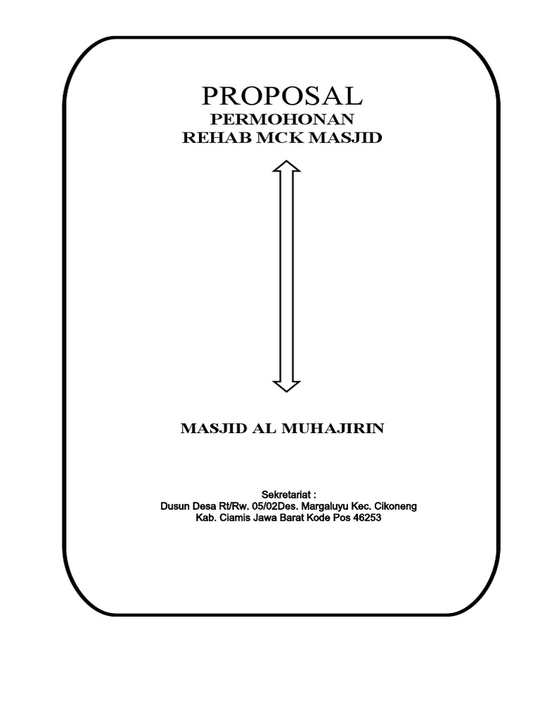 Proposal Rehab MCK Masjid Al Muhajirin | PDF