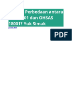 Apa Sih Perbedaan Antara ISO 45001 Dan OHSAS 18001