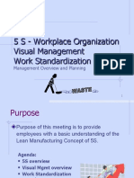 5 S - Workplace Organization Visual Management Work Standardization