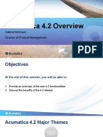 Acumatica 4.2 Overview: Gabriel Michaud Director of Product Management