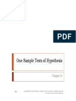 One-Sample Tests of Hypothesis: Prior Written Consent of Mcgraw-Hill Education