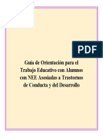 Guía de Orientación para El Trabajo Educativo Con Alumnos Con NEE Asosiadas A Trastornos de Conducta y Del Desarrollo