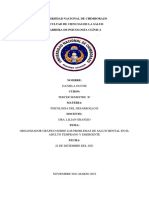 Tarea - Organizador Gráfico - Problemas de Salud Mental - Adulto Temprano y Emergente