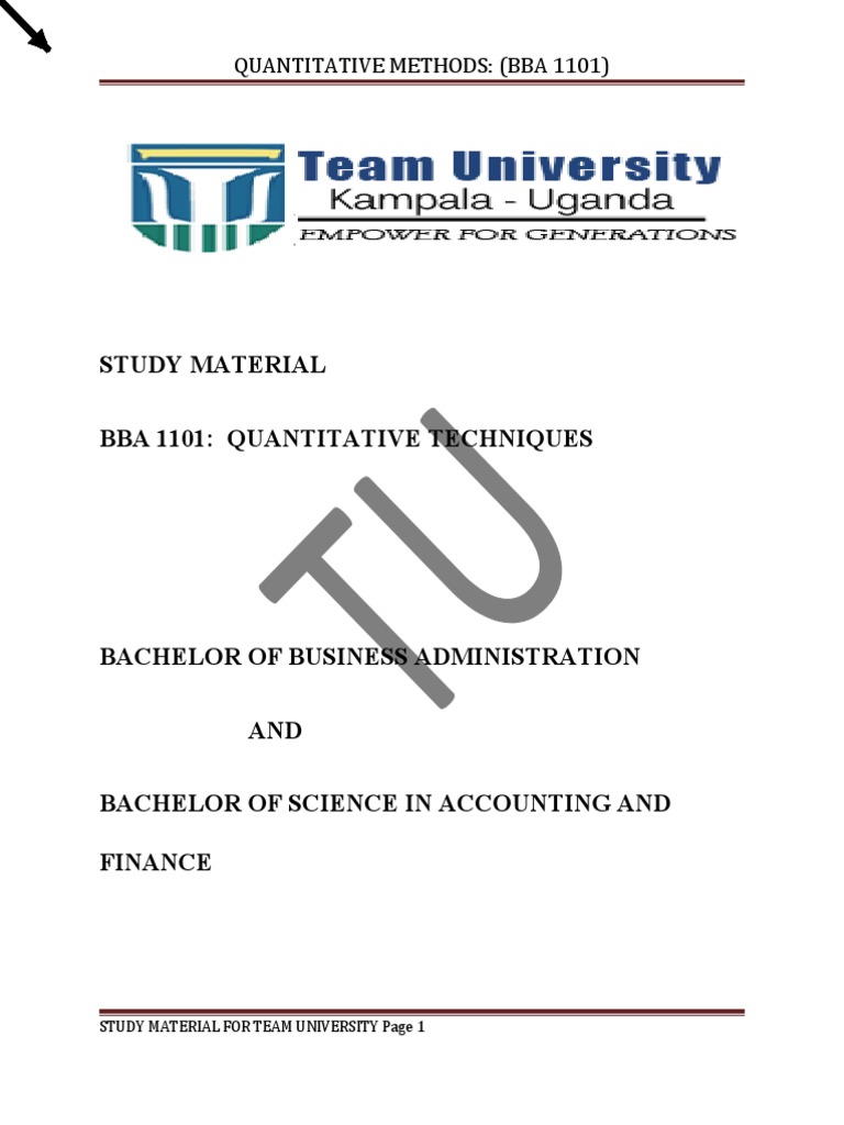 Quantitative Methods for Business Students | PDF | Statistics ...
