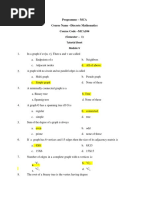 Programme - MCA Course Name - Discrete Mathematics Course Code - MCA104 (Semester - 1)