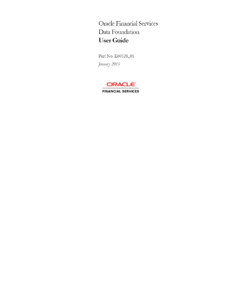 Oracle Financial Services Data Foundation User Guide Release 8.0