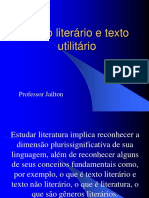 Texto Literario e Texto Utilitario