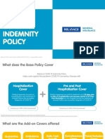 Reliance COVID-19 Indemnity Policy
