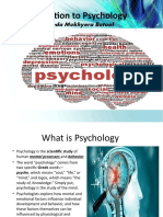 Introduction To Psychology: Ms. Syeda Mukhyera Batool