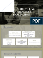 Internship Visit & Performance Evaluation