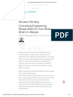 Converting Engineering Stress-Strain To True Stress-Strain in Abaqus