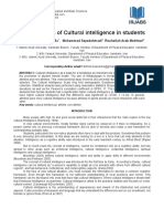 A Comparison of Cultural Intelligence in Students