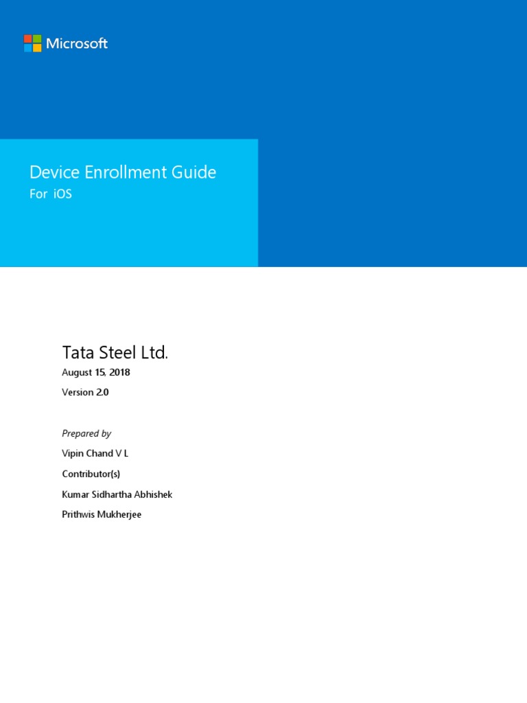 iOS Device Enrollment in Intune Guide | PDF | Ios | Mobile App