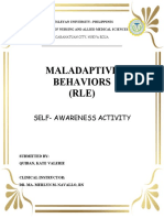 Maladaptive Behaviors (RLE) : Self-Awareness Activity