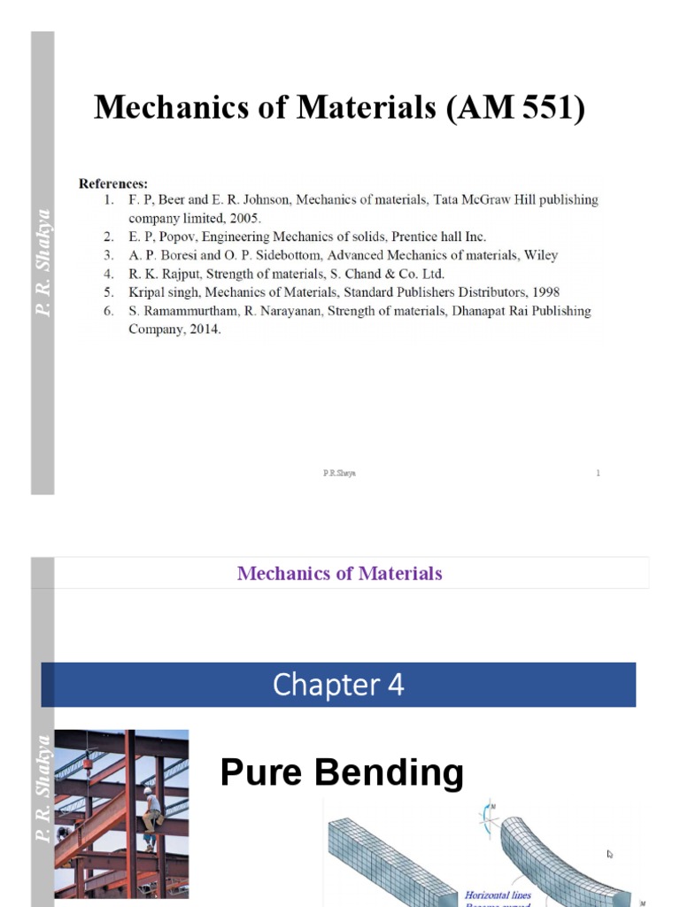 Pure Bending in Mechanics of Materials | PDF | Bending | Stress (Mechanics)