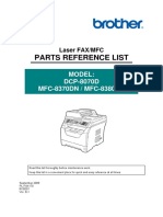 Parts Reference List: Model: DCP-8070D MFC-8370DN / MFC-8380DN
