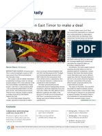 Pressure Rising On East Timor To Make A Deal: Vol. 6 / No. 225 / 21 November 2016