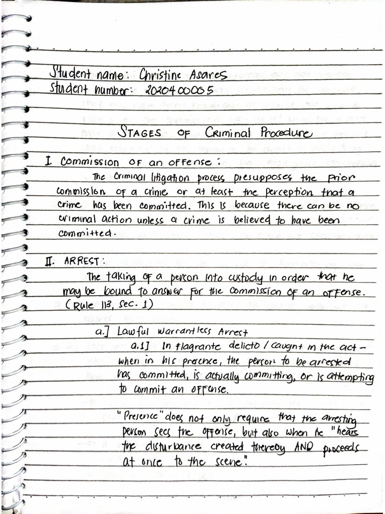 Stages of Criminal Procedure | PDF