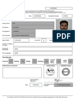 Academic Test Report Form