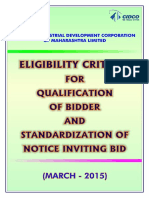 Eligibility Criteria - CIDCO