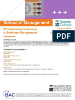 IIE Diploma in Commerce in Business Management Factsheet 2022 V1