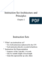 Instruction Set Architecture and Principles
