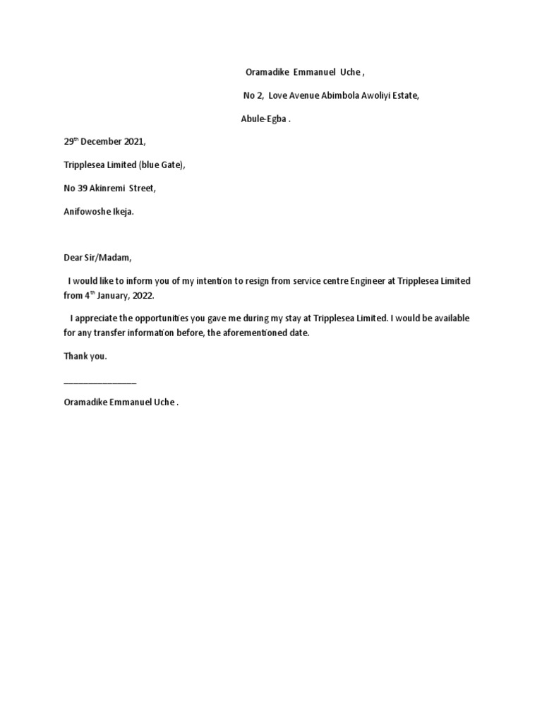 Resignation | PDF