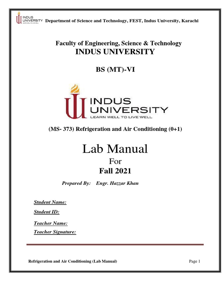 RAC Lab Manual Download Free PDF Refrigerator Heat Exchanger